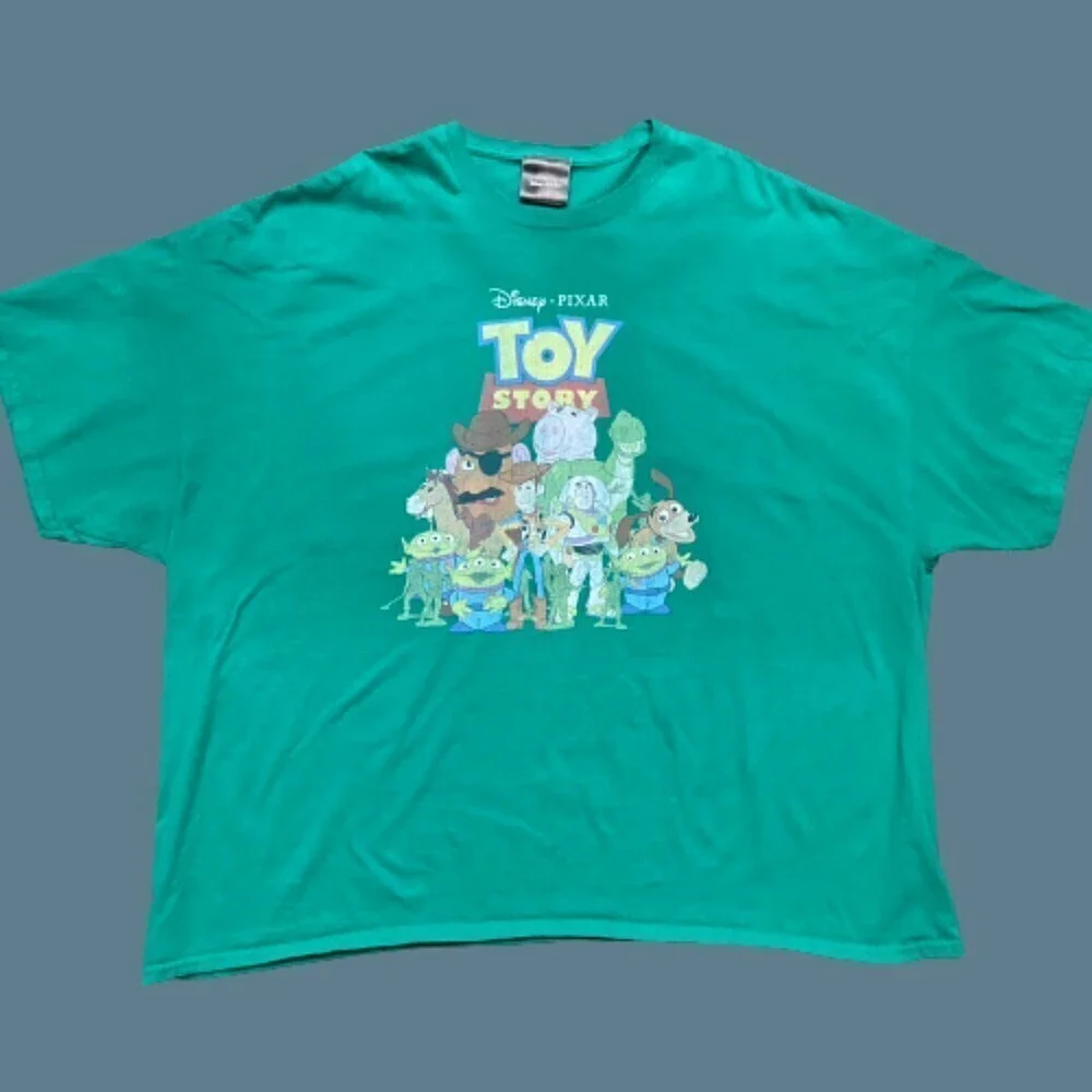 Disney Big & Tall Vintage 1995 Toy Story Pixar Green Cotton Tee T-Shirt Mens 5XL - Picture 1 of 8